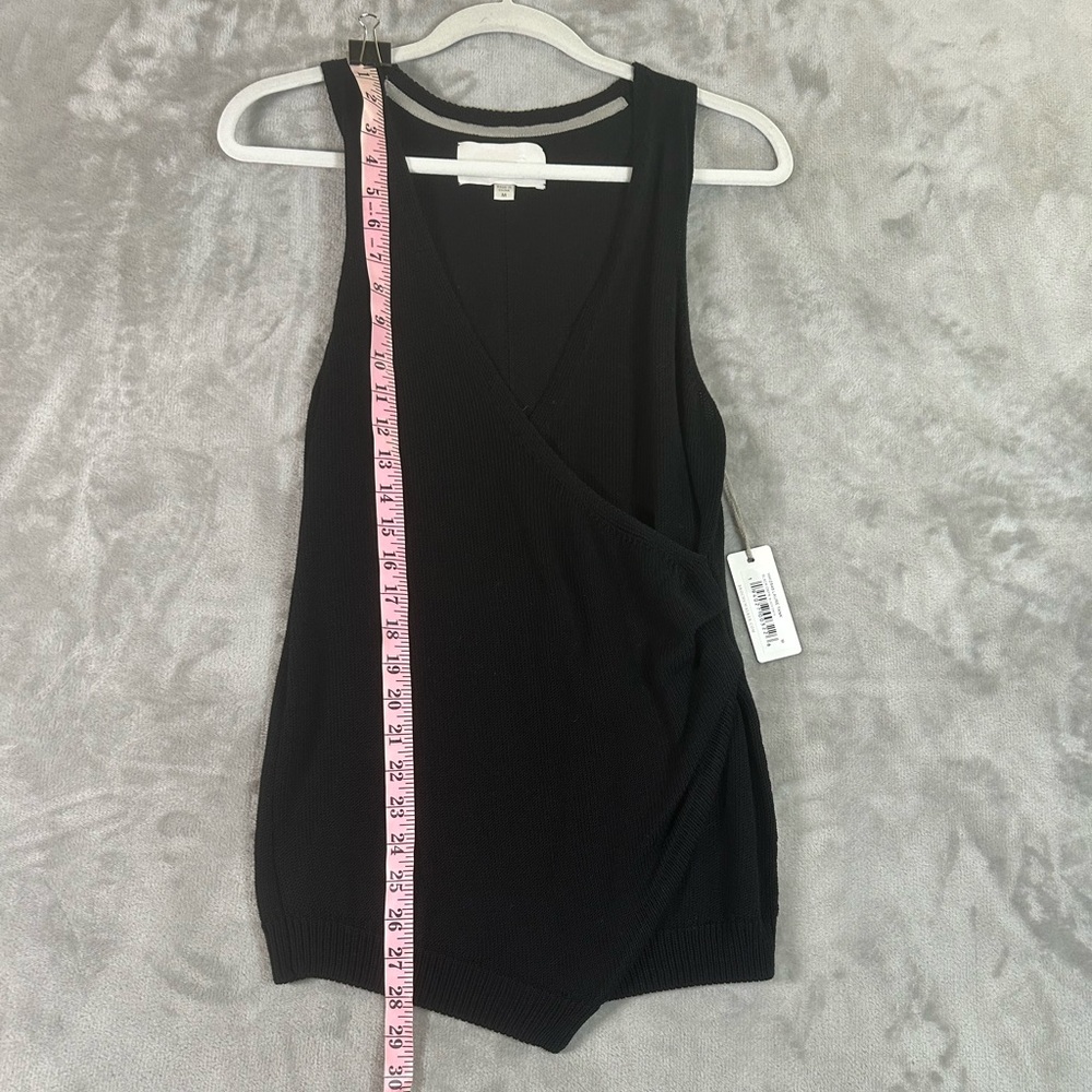NWT Brochu Walker Laurie knit crossover black sleeveless tank - Picture 5 of 10